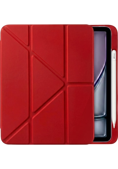 Ps Apple Uyumlu iPad Air 11 İnç M4 / M3 / M2 Tri Folding Standlı Kılıf - Kırmızı Kapaklı Kılıf Ps Apple Uyumlu iPad Air 11 İnç M4 / M3 / M2 Tri Folding Standlı Kılıf - Kırmızı Kapaklı Kılıf