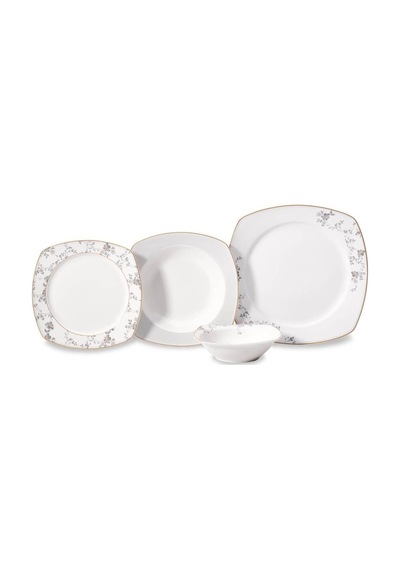 Korkmaz Mona Collection 60 Parça Kare Yemek Takımı A8130