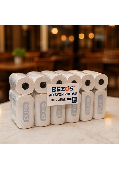 Buradabulabilirsin Bezos 80x25 Termal Adisyon Rulosu 10'lu Paket Bbz