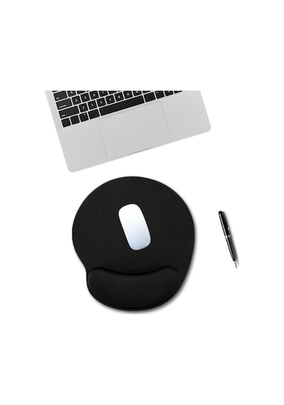 Siyah Bilek Destekli Ergonomik Jel Kaymaz Taban Mouse Pad Siyah Bilek Destekli Ergonomik Jel Kaymaz Taban Mouse Pad