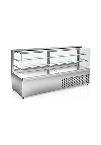 Öztiryakiler Soğuk Düz Camlı Teşhir Dolabı 200 Cm 480 Litre