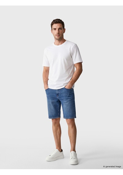 Lcwaıkıkı Classic Beyaz Slim Fit %100 Pamuk Erkek Tişört