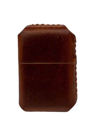 Handmade El Yapımı Hakiki Deri Zippo Modeli Çakmak Koyu Kahverengi