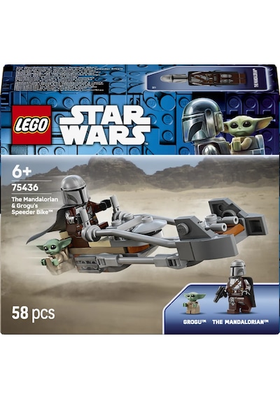 LEGO® Star Wars™ Mandalorian ve Grogu’nun Hız Motoru 75436 - 6 Yaş ve Üzeri için Minifigür İçeren Oyuncak Yapım Seti (58 Parça)