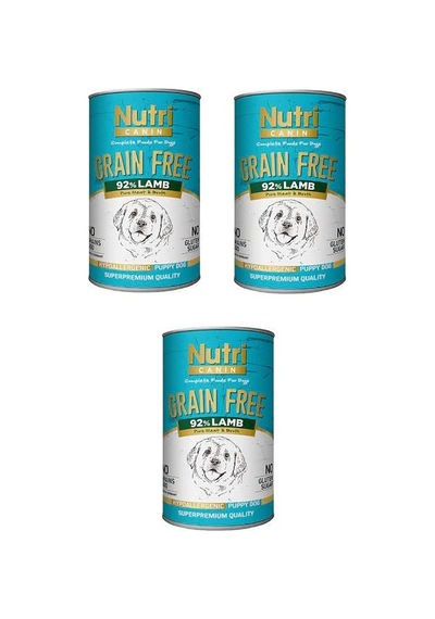 Nutri Canin Puppy Tahılsız Kuzu Etli Yavru Köpek Konserve 3 x 400 G