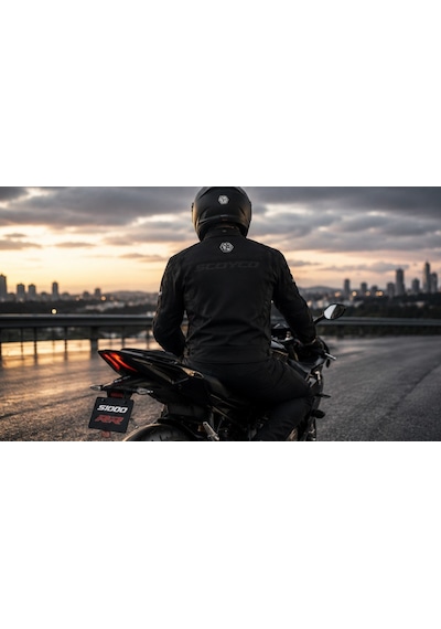 Scoyco Jk118 Motosiklet Montu Yazlık Fileli Dayanıklı Kanvas Kumaş Motorcu Mont Siyah