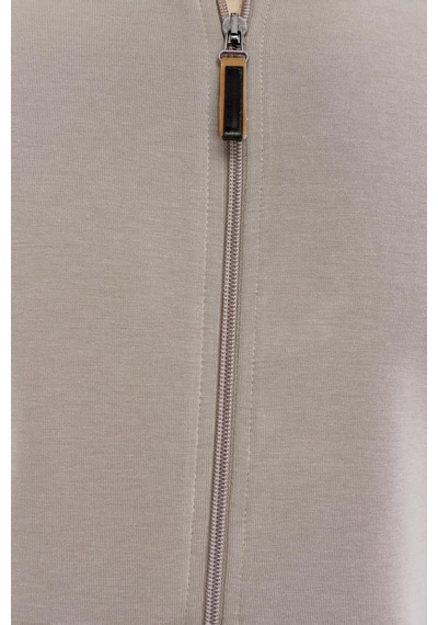 Ar-ma Erkek Slim Fit Sweatshirt Scuba Interlok, Tam Fermuarlı, Dik Yaka, Fleto Cepli K30324989802 Gri-bej G8 Gri - Füme