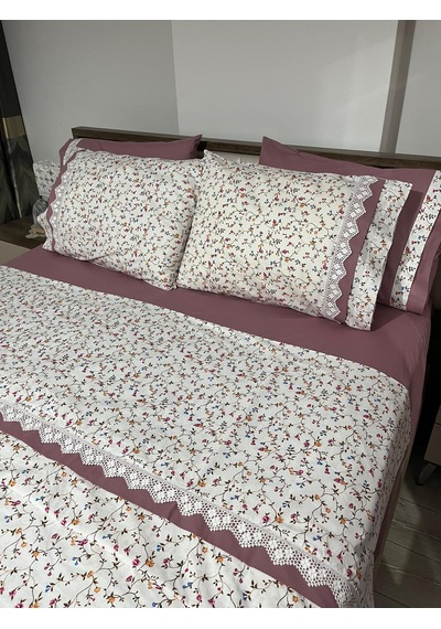 Çift Kişilik Nevresim Takımı Koyu Gülkurusu
