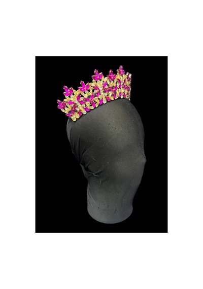 Golden Night Crown-gelin,kına,nişan,söz,after,bride,party Taç Fuşya - 889679471 Fuşya