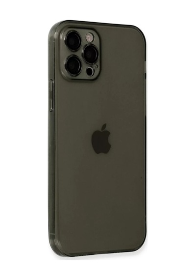Newface Apple İphone 12 Pro Kılıf Fly Lens Silikon - Siyah