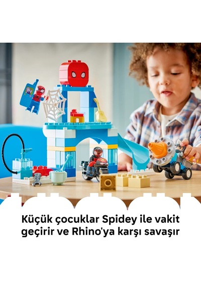 LEGO® DUPLO® | Marvel Spidey Takımı Karargahı 10464 – 2 Yaş Üzeri Çocuklar için Aksesuarlar İçeren Oyuncak Yapım Seti (65 Parça)