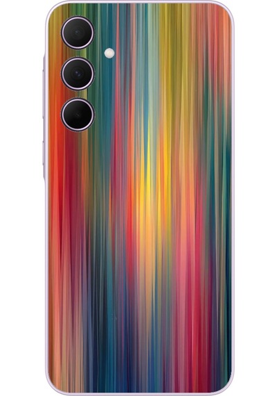 Samsung Galaxy A35 Uyumlu Gökkuşağı Karışımı Baskılı Silikon Kılıf Renkli