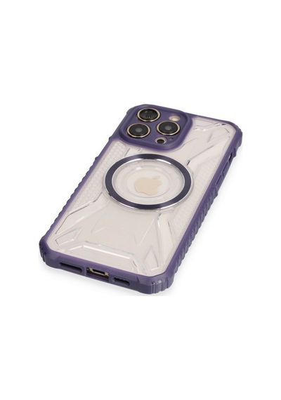 Apple iPhone Uyumlu  12 Pro Max Uyumlu Kılıf Prag Magneticsafe Kapak - Derin Mor