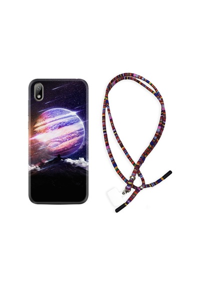 Huawei Y5 2019 Kılıf Rasta Boyun Askılı Super Planet 1797