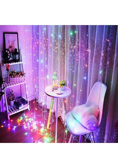 Ycl Yps-113 Rgb Yılbaşı Süsü Perde Led 3x3 Metre 600 Ledli 220 Volt Eklenebilir İç Mekan