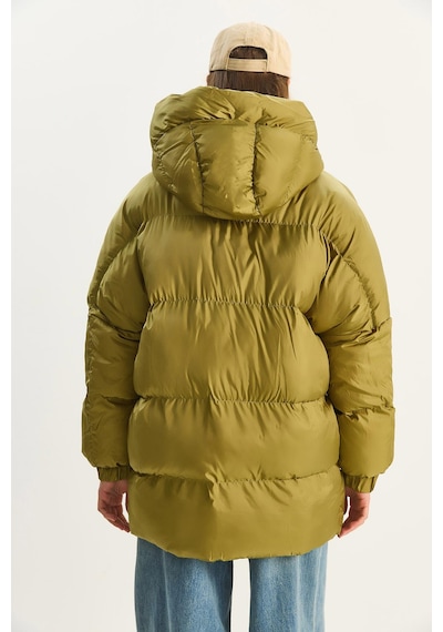 Shade Kadın Kapüşonlu Oversize Yarasa Kol Şişme Mont 60283686 - Yeşil