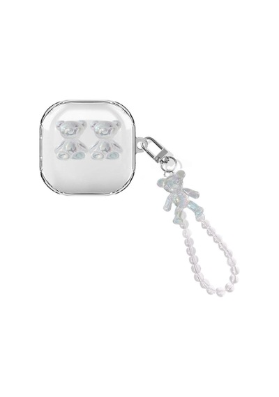 Caseonn Galaxy Buds Fe - Buds Core Kılıf Figürlü 3d Ayıcık Şeffaf Renksiz