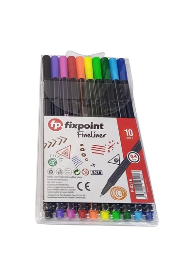 Tr Fineliner 10 Lu İnce Uçlu Kalem 1 Paket 10 Renk 0.4 Mm Keçe Uçlu Kalem Renkli İşaretleme Yazı Kalemi