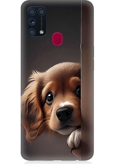Samsung Galaxy M31 Uyumlu Yavru Sevimli Cute Köpek Desenli Silikon Kılıf