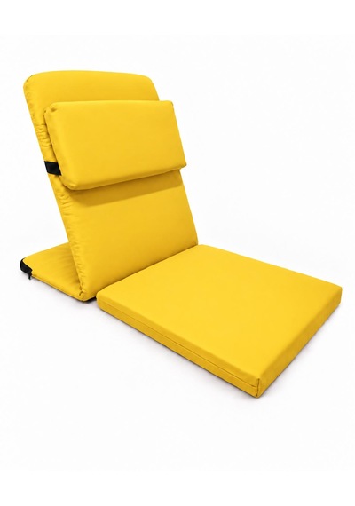 Meditasyon Sandalyesi İlave Yastıklı Backjack Xl Yoga, Nefes, Meditasyon Sandalyesi Duck Kumaş Sarı