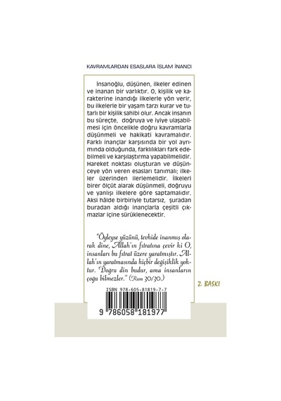 Kavramlardan Esaslara Islam Inancı