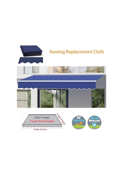 Bu Yedek Bahçe Tentesi 6,5 X 5 Ft / 200 X 150 Cm %100 Polyester Tente, Güneşlik, Teras, Balkon Uv Koruması Veranda Tente Yedek Brandası 4,5 X 3 M 14 Diğer