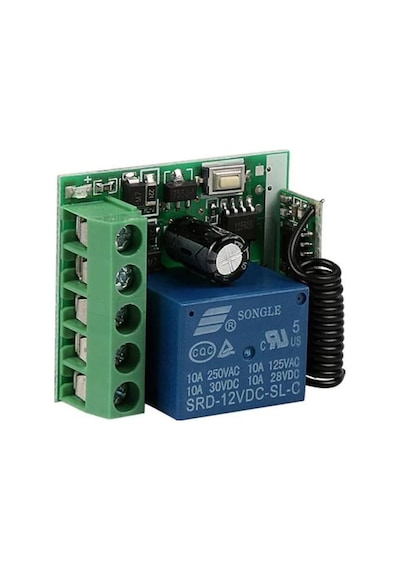 Rf Uzaktan Kumandalı 433mhz Röle Kartı 12/24v 2 Kumanda