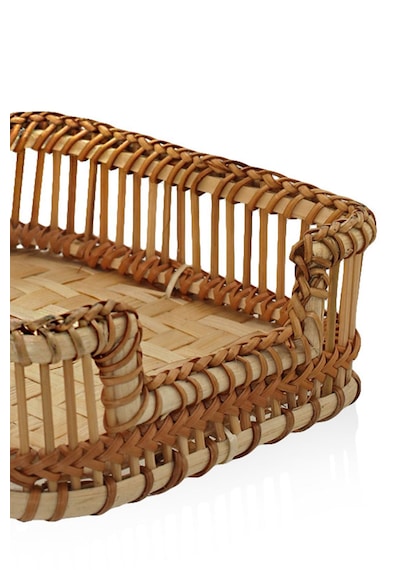 The Mia Bambu Peçetelik Natural 18x4x6 Cm Dkr0600 Hasır Kahve