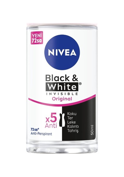 Nıvea Kadın Roll-on Deodorant Black&white Clear 72 Saat Anti-perspirant Koruma 50ml 3'li Avantaj Pa