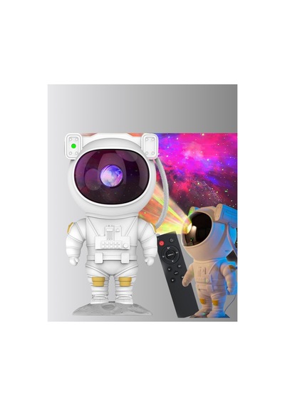 Astronot Şekilli Galaxy Projeksiyon Lambası Nebula Efektli Dekoratif Lamba Çok Rnekli
