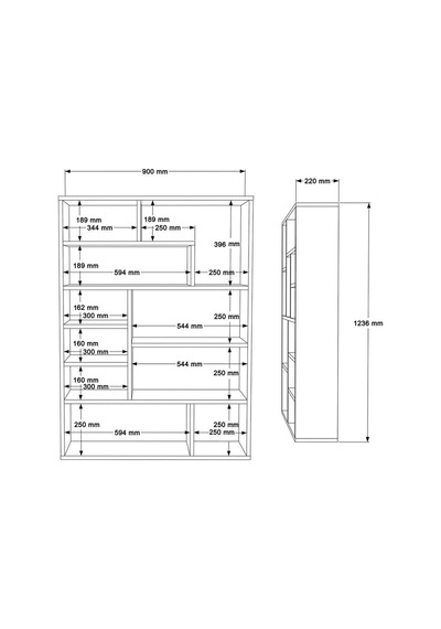 Keemon Kitaplık 124cm Beyaz Kee1-w Beyaz