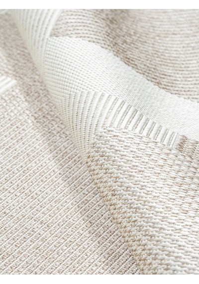 Modern Krem Geometrik Desenli Sisal Halı Dokuma Salon Ve Mutfak Halısı Çok Renkli