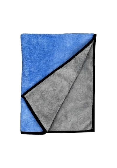 Çift Taraflı Mikrofiber Araç Kurulama Bezi & Oto Yıkama Havlusu 50x70 Mavi Açık Indigo