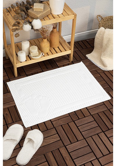 Leoline %100 Pamuk Premium Ayak Havlusu - Beyaz
