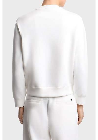 Emporio Armani Pamuklu Regular Fit Bisiklet Yaka Sweat Erkek Sweat Em004541 Af10013 M0306 Beyaz
