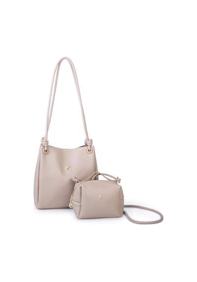Nas Bag Kadın 2 Li Set Omuz Ve Çapraz Çanta Kum Victoria