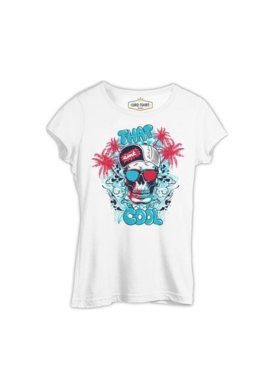 That Cool - Kurukafa Beyaz Kadın Tshirt 001