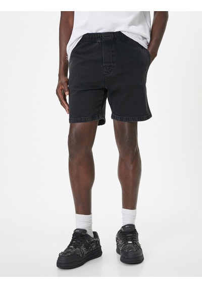 Koton Oversize Kot Şort Bermuda Cep Detaylı Pamuklu Siyah 4sam40138nd Siyah Koton Oversize Kot Şort Bermuda Cep Detaylı Pamuklu Siyah 4sam40138nd Siyah