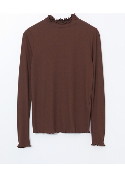 Lcw Modest Kahverengi Dik Yaka Kadın Body