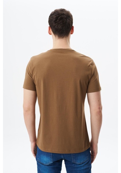AR-MA Arma Erkek Regular Fit Baskılı Süprem Bisiklet Yaka Tişört Y29344453902 Kahverengi