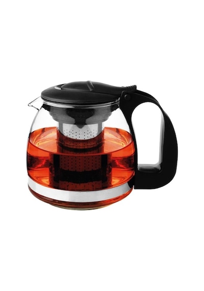 SÜZGEÇLİ CAM DEMLİK-ÇAYCI ÇAYDANLIK ÜZERİ TEK DEMLİK-700 ML-SYH Şeffaf