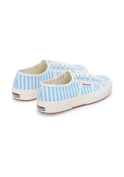 Superga 2750 Stripes Print Unisex Beyaz-mavi Bileksiz Sneaker Beyaz-mavi-454