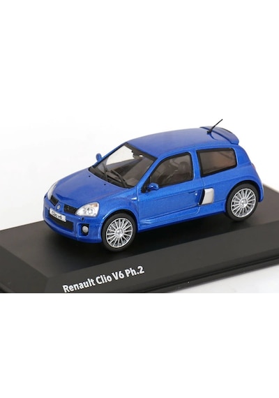 1:43 Ölçek Solido 2003 Renault Clio V6 Ph.2 Bleu Iliade Diecast Metal Minyatür Model Araba 10cm