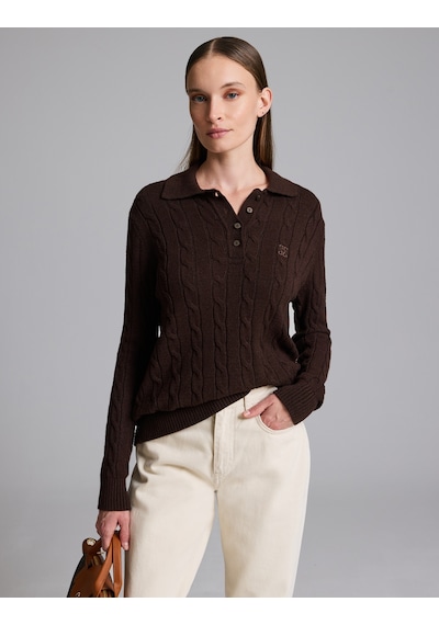 Pierre Cardin Kahverengi Regular Fit Basic Kazak 50331499-vr029