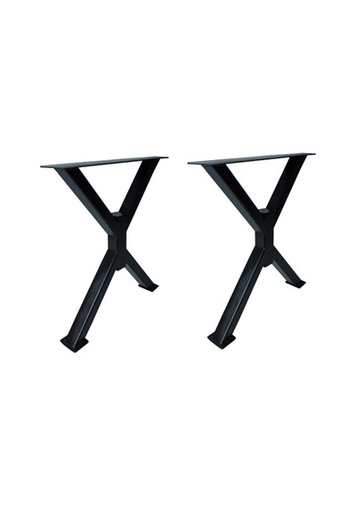 2 Adt Metal X Çapraz Ayak Ahşap Kütük Masif Orta Sehpa Ayağı 45Cm