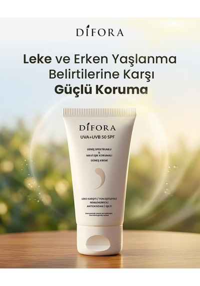 Spf50+ Leke Karşıtı Aydınlatıcı Ton Eşitleyici Nemlendirici Mineral Filtreli Renkli Güneş Kremi 50ml