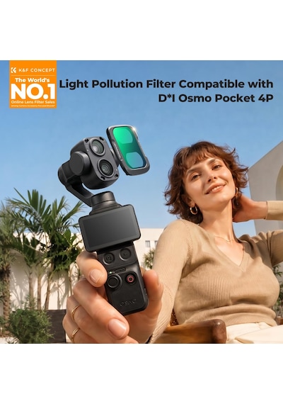 K&f Concept Dji Osmo Pocket 4p İçin Işık Kirliliği Önleyici Filtre Anti-light Pollution Metal