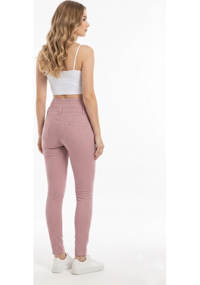 My Style Kadın Yüksek Bel Kanvas Pantolon 01575 Bgl-st05670 Pudra