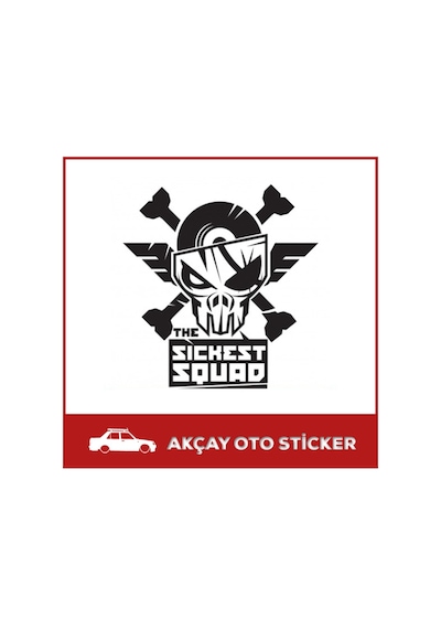 The Sıckest Squad Sticker Korsan Sticker Kurukafa Araba Sticker