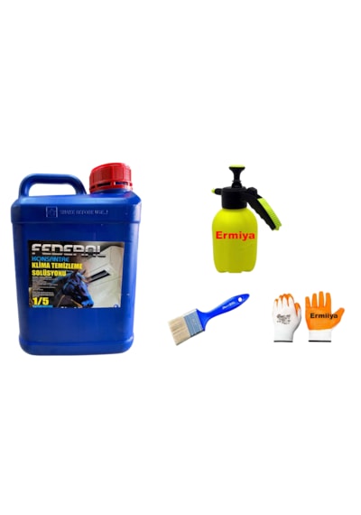 5 Lt İlaç Klima Temizleme Seti+2 Lt Pompa Fırça+eldiven-set 3 1 Adet